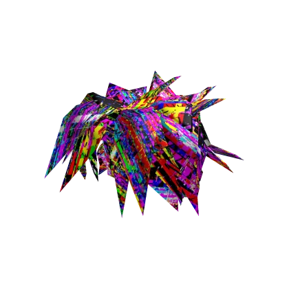 Animated Glitch Colourful Scene Hair