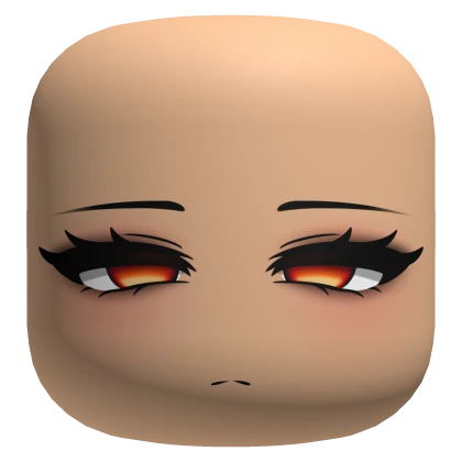 Pretty Halloween Witch Face w/ Orange Eyes - Light