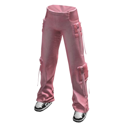 Pink Baggy Cargo Pants
