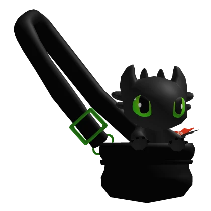 Cute Toothless Dragon in Bag