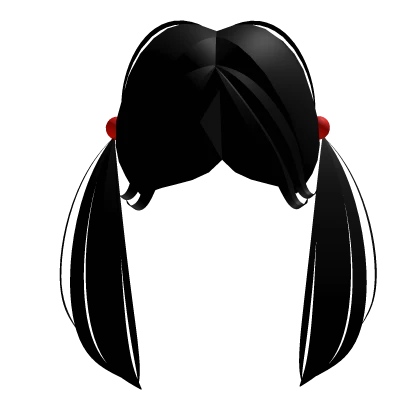 𐙚 Hair with Red Pom-Poms 𐙚