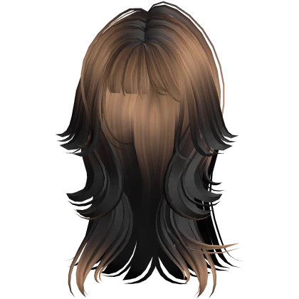 Long Grunge Messy Punk Wolfcut Hair (Honey Ombre)