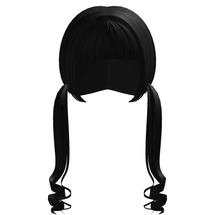  ♡ : black kawaii low pigtails 