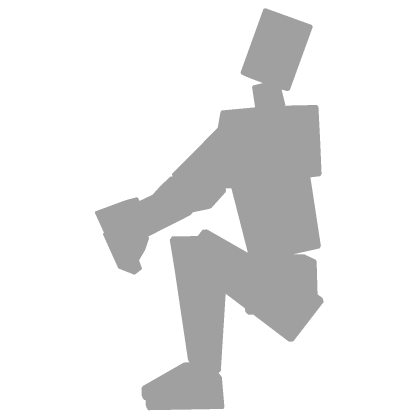 Model squat profile pose