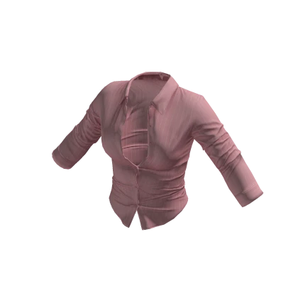 Office Siren Button Up Blouse (Pink)