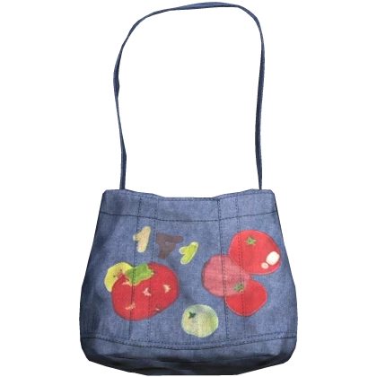 twee igari mori kei tomato quilted tote side bag