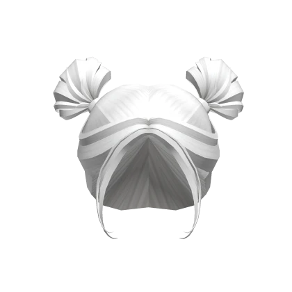 Y2K High Indie White Tied Buns