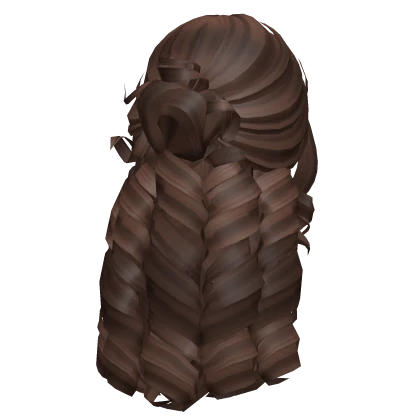 Tropical Summer Curly Hair w/ Bun (Brown)