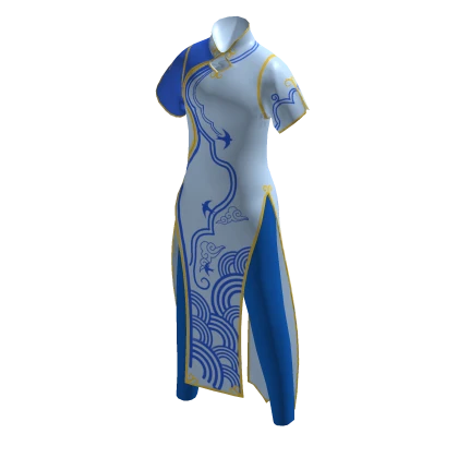 🫧 Chun Li Street Fighter 6 Light Blue Dress