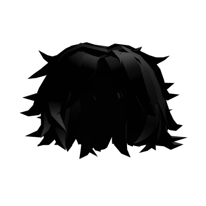 Short messy hair - black