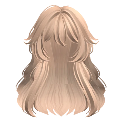 Blonde Fluffy Flowing Anime Girl Hairstyle