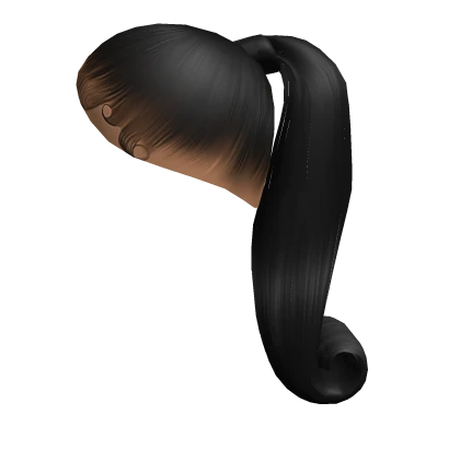 Ponytail with flipped ends