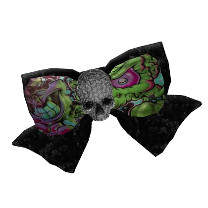 SCENE SEQUIN GRAFFITI BOW! [GREEN]
