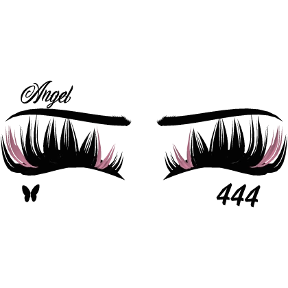 ♡ baddie lashes w tattoos (pink)