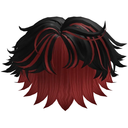 Stylish Messy Fluffy Boy Hair (Dark & Red)