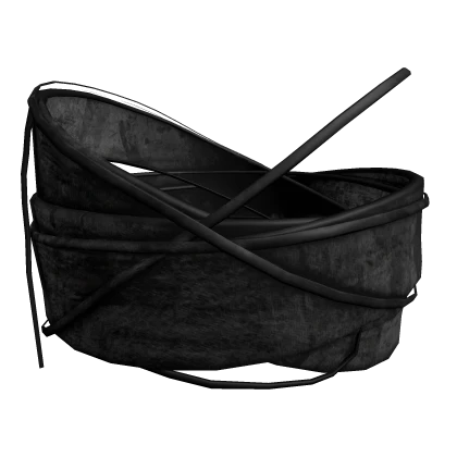 Black Distressed Head Bandage