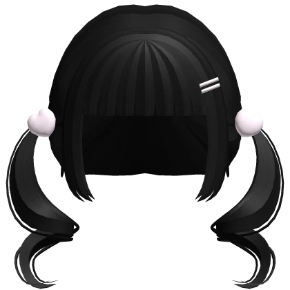 ♡ : baby valentines curly pigtails in black