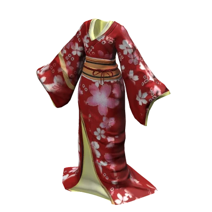 Red Sakura Kimono