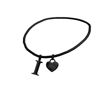 3.0 Initial Necklace: I (Black)