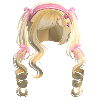 Kawaii Swirly Pigtails [Light Yellow]