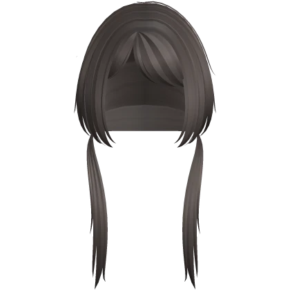 wisp emo side bangs pigtails in brown