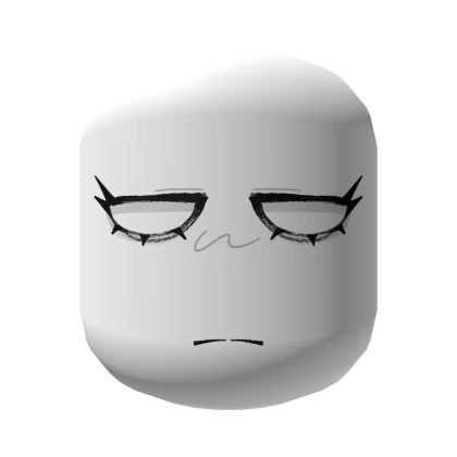 Blank Stare Eyelashes Girl Annoyed Face [White]