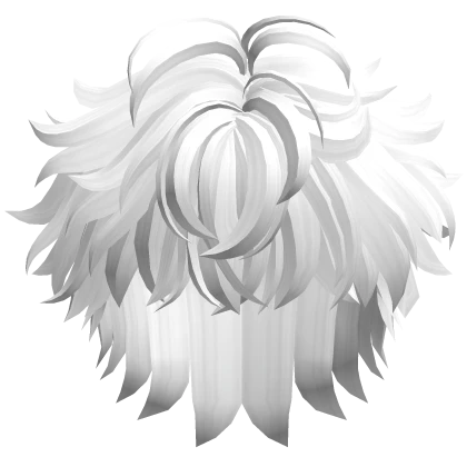 Anime Boy Wolfcut Hair - White