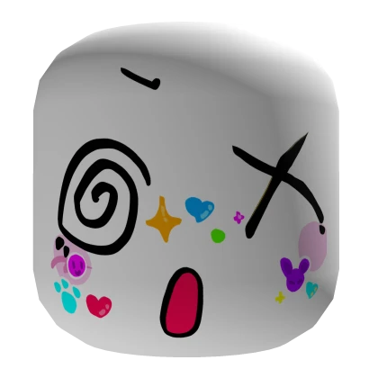 Dizzy face with stickers V2