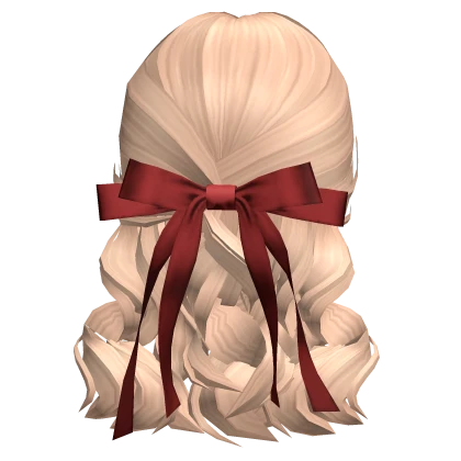 Christmas Bow-tied Hair in Blonde