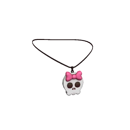 Emo Skull Necklace Pink 3.0