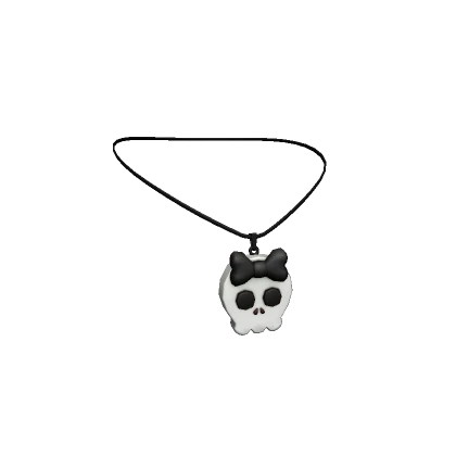 Emo Skull Necklace 3.0 White and Black