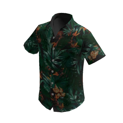 Floral Button Down - Forest