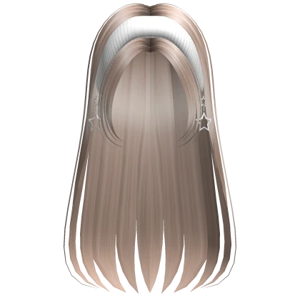 Pretty Hair w Headband & Earrings (Platinum Blonde