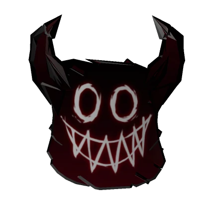 Red Glitch Demon Mask