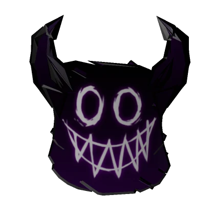 Purple Glitch Demon Mask