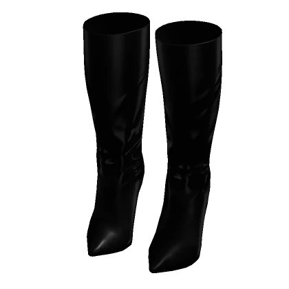 ☆ black stiletto boots heels (it girl ver.)