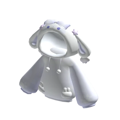 soft fluffy angel bunni hoodie purple♡