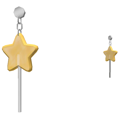 Yellow Star Lollipop Earrings