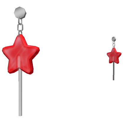 Red Star Lollipop Earrings