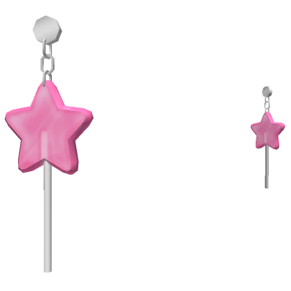 Pink Star Lollipop Earrings