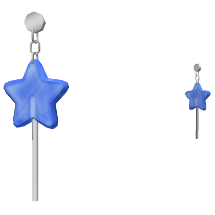 Blue Star Lollipop Earrings