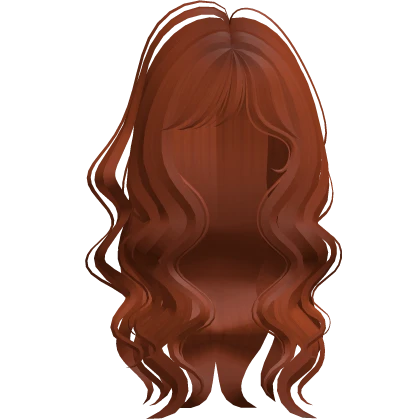 long half side up wispy wavy hairstyle in ginger