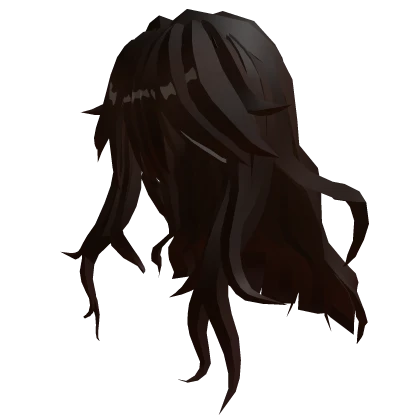 Dark Brown Messy Long Hair