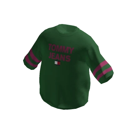 TJ Ringer Tee (Green / Pop Pink)