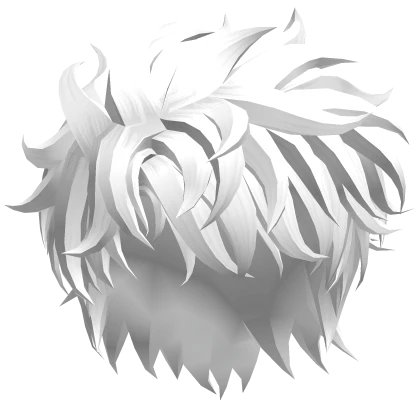 White Messy Manhwa Aura Hair