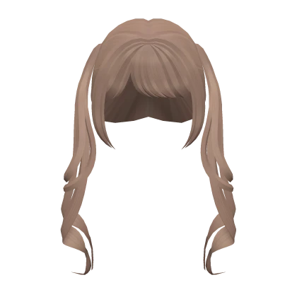 ♡ : kawaii light brown long pigtails