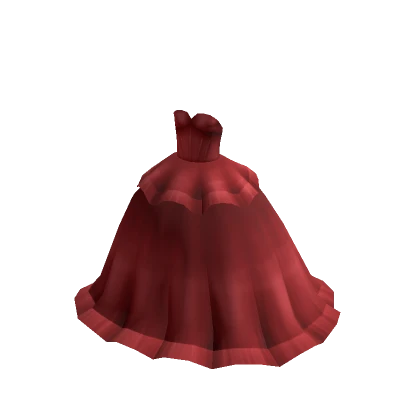 Two-tier Tulle Ballgown - Red