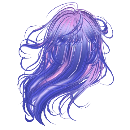 Violet Holographic Lush Windy & Wispy Anime Hair