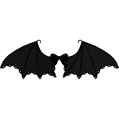 ♡ Spooky Laced Black Bat Wings