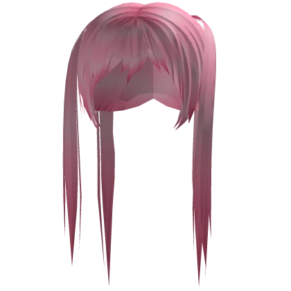 messy anime kawaii twintails hot pink